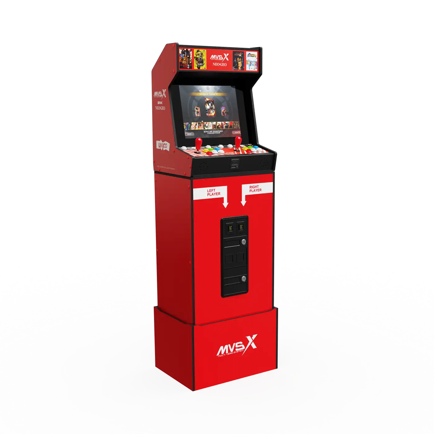 SNK MVSX 立式櫃實拍，含底座與增高座